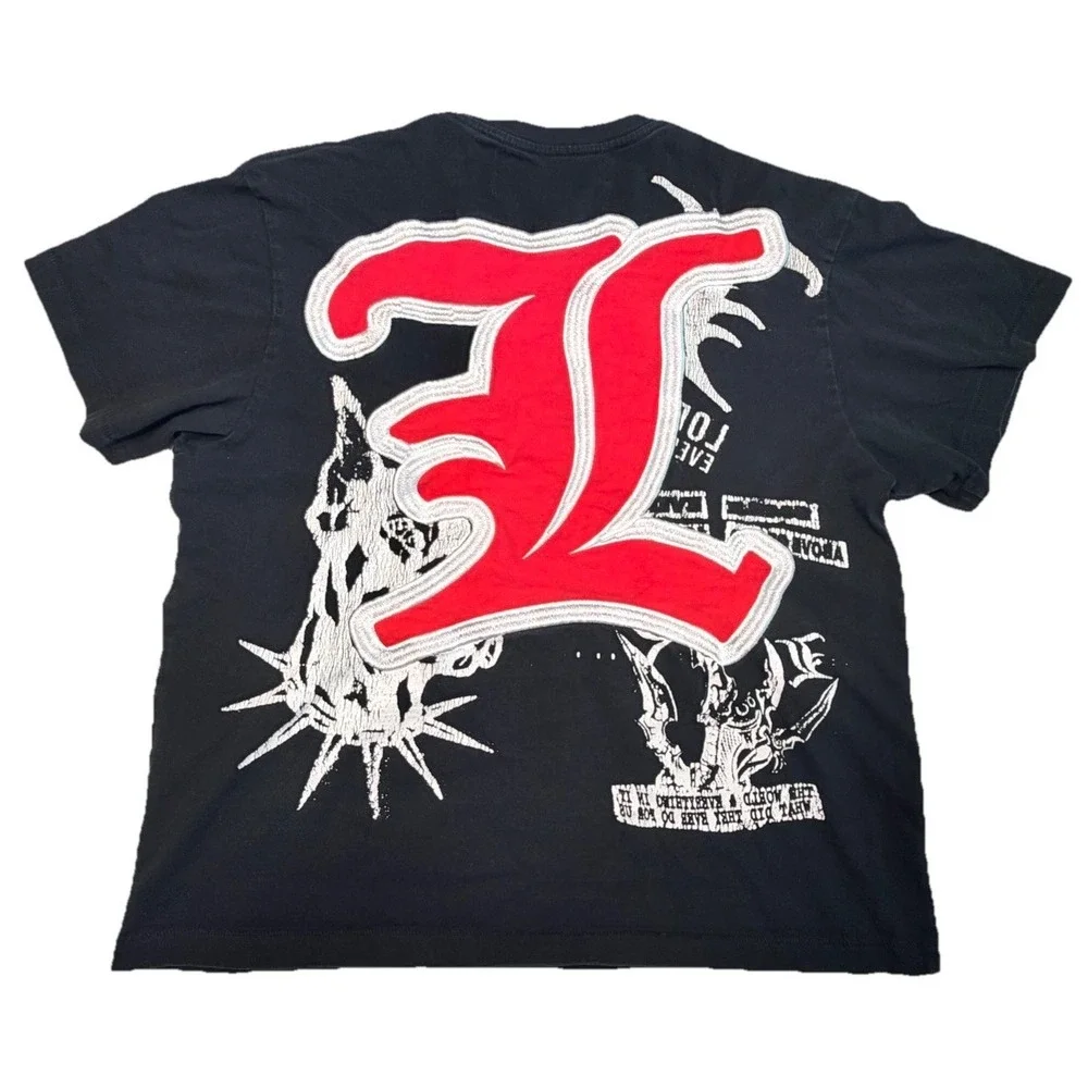 Loren Co Graphic T Shirt Mens L Black‎ Gothic Skull Streetwear Oversized